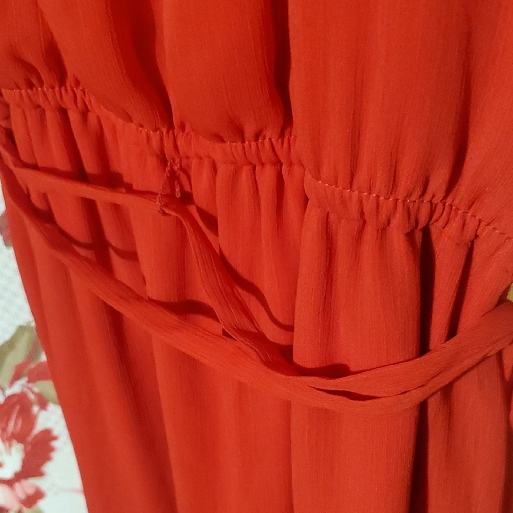 No Boundaries Sleeveles Hankerchief Hem Red Medium 7-9 Dress - Picture 6 of 7